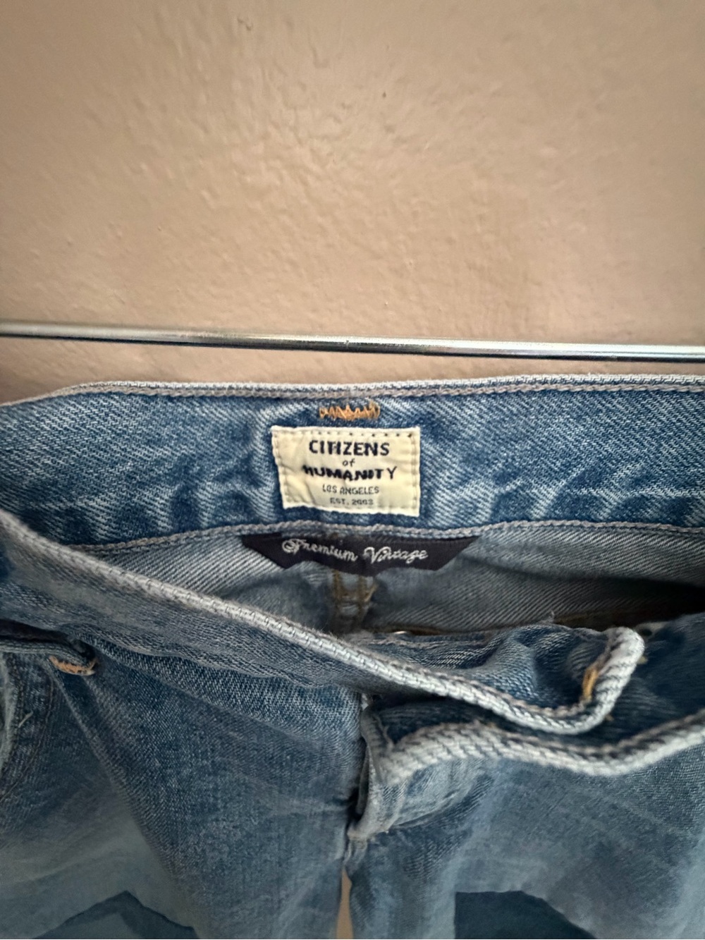 Citizens Of Humanity Two-Tone Boyfriend Jeans in Light and Medium Blue - Picture 8 of 16